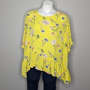 ✨3/$15 ASOS yellow floral blouse 16